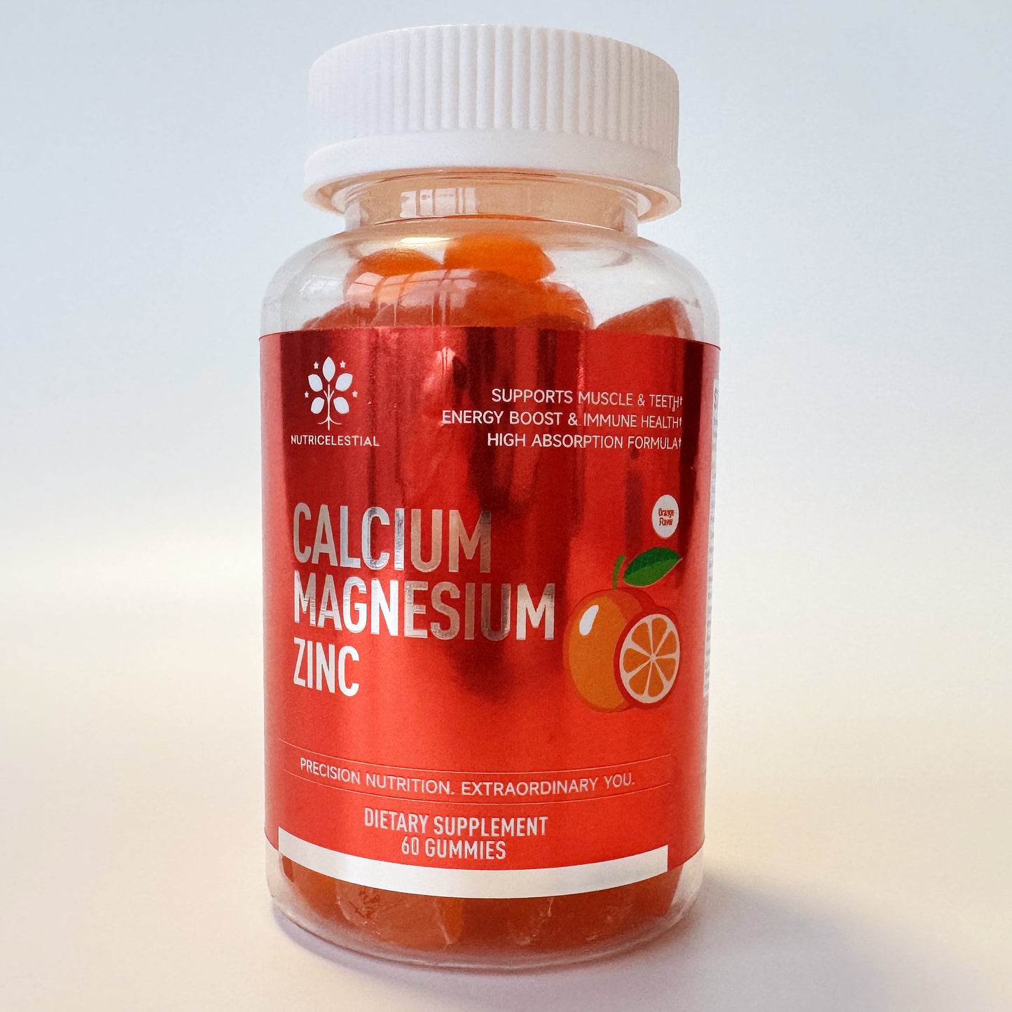 Nutricelestial Calcium Magnesium Zinc Gummies with D3 & K2 – Vegan
