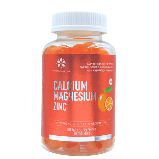 Nutricelestial Calcium Magnesium Zinc Gummies with D3 & K2 – Vegan