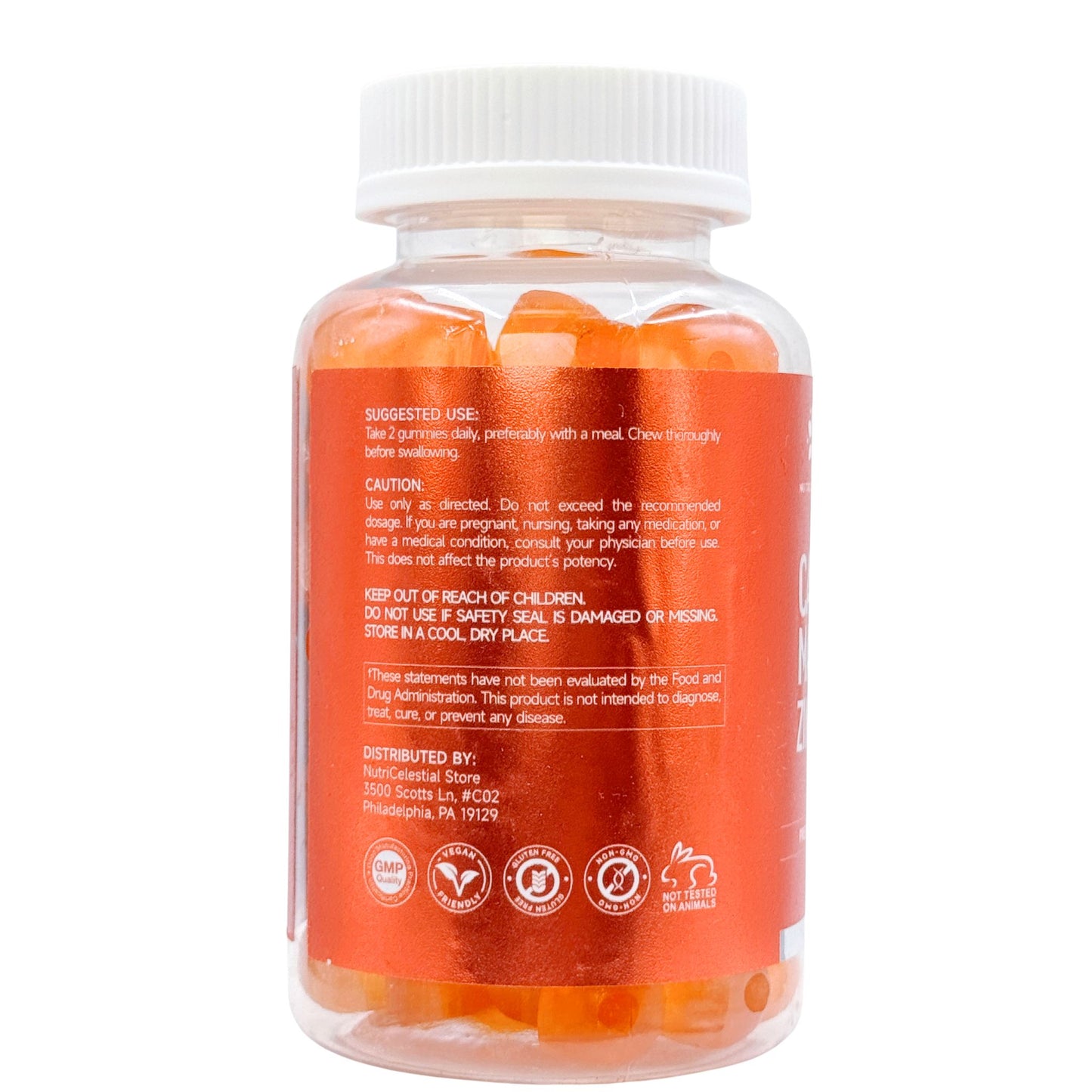 Nutricelestial Calcium Magnesium Zinc Gummies with D3 & K2 – Vegan