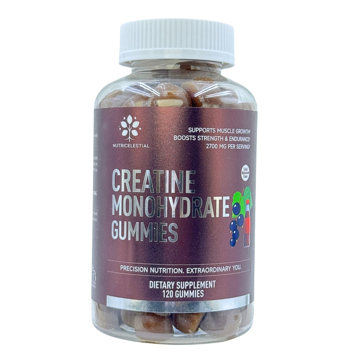 Nutricelestial Creatine Monohydrate Gummies – 120 Gummies, Vegan, Non-GMO