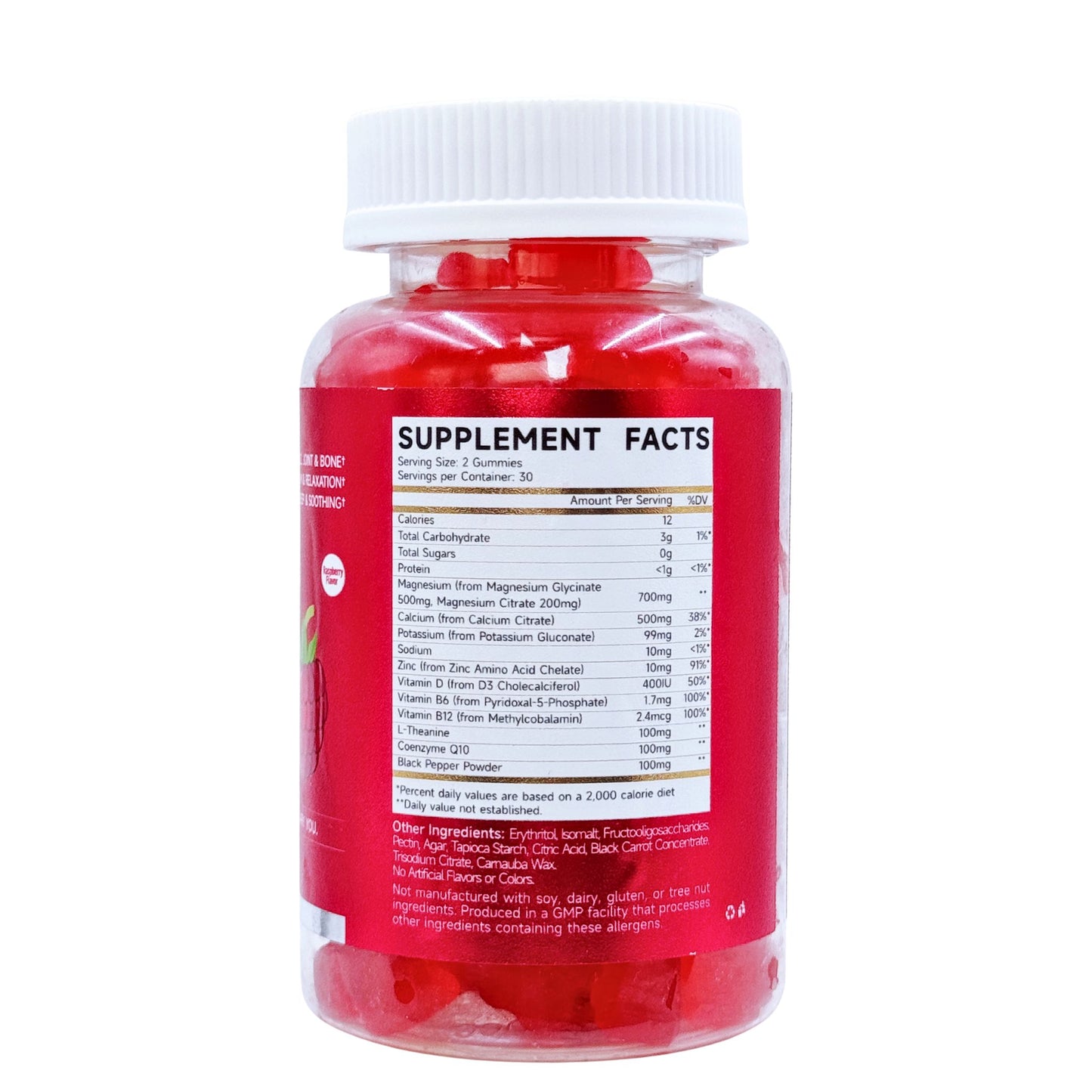 NutriCelestial Magnesium Glycinate Gummies – High Absorption, Sugar-Free, Vegan, Non-GMO Raspberry Gummies