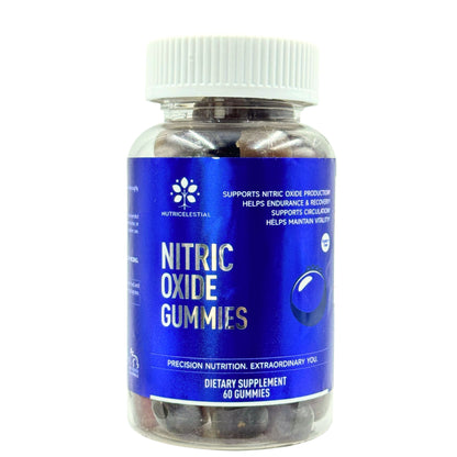 NutriCelestial Nitric Oxide Gummies – L-Arginine, Beet Root & S7® Blend – Vegan, Non-GMO, Gluten Free – Blueberry Flavor